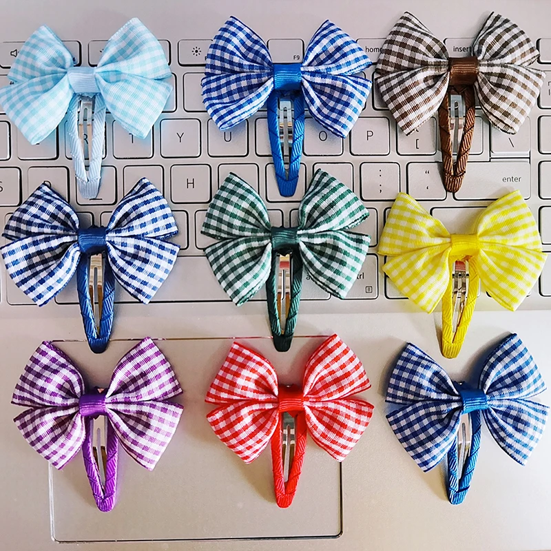 2.5 inch Bow BB snap hair clip simple style grosgrain ribbon hair bow accessories for kids baby