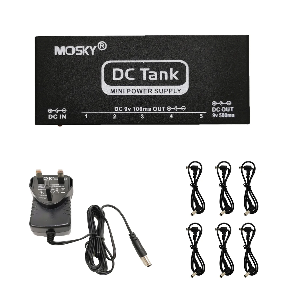 Mosky мини DC-TANK 9V гитарная педаль электропитания 6 изолированный выход питания защита от короткого замыкания/Защита перегрузки по току