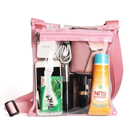 Stadium Approved Durable PVC Material Small Clear Casual Crossbody Shoulder Backpack Chest Bag for Women & Men