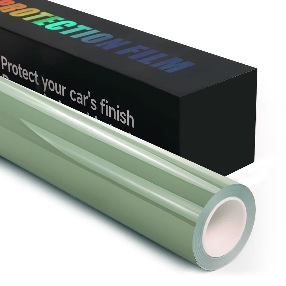 Carlas 1.52*16.5m/roll Crystal Khaki Green Car TPU Wrap Film Changing Color Film PPF Body Protection Film