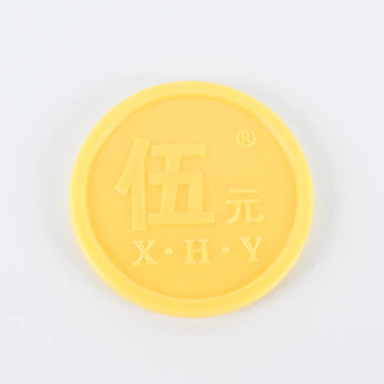 blank custom printing plastic token coin bar plastic tokens plastic white token