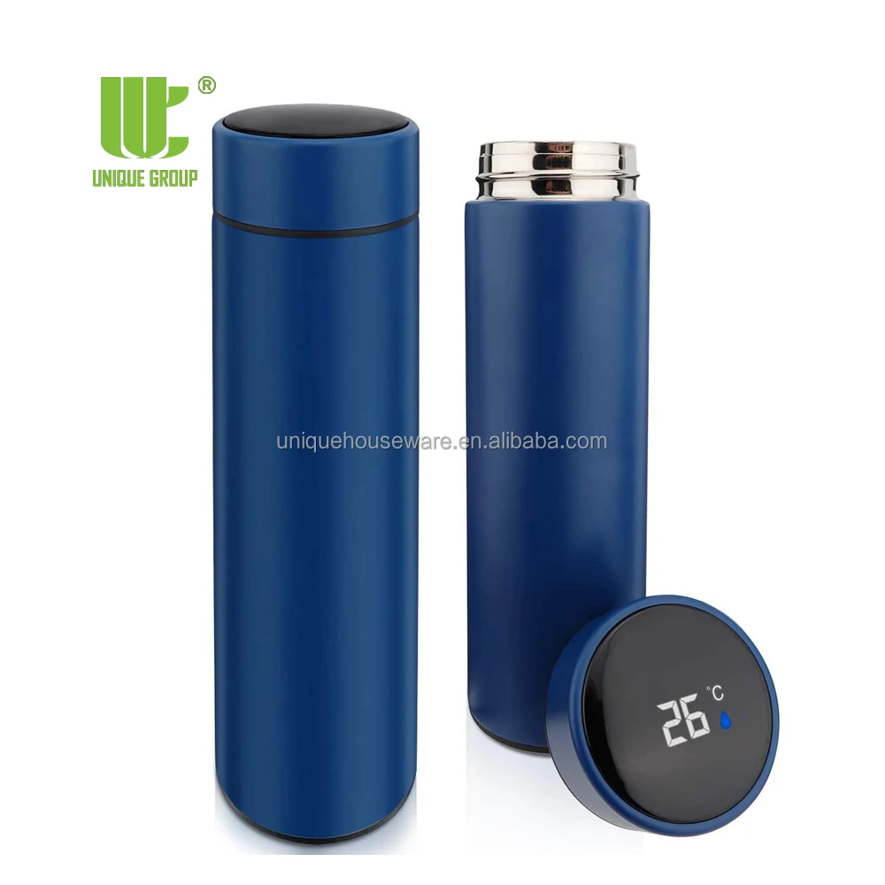 Unique Group Travel Mug with Smart LED Touch Screen Keep Hot Or Cold Car Portable Travel Tea Coffee Vacuum Thermoses Cup