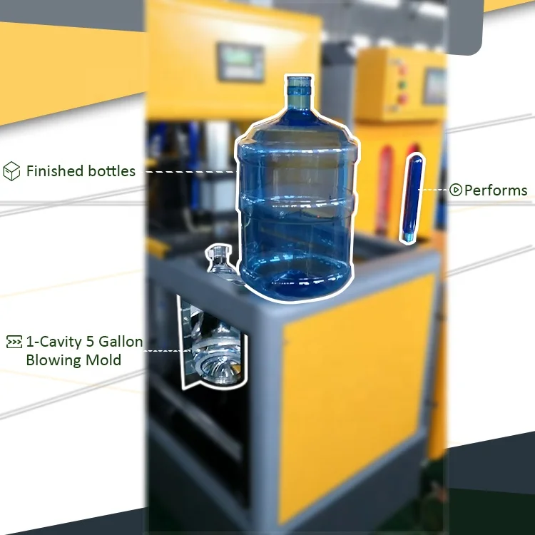 Semi automatic plastic PET 5 gallon 20 Liter bottle blow molding bottle blowing machine machine