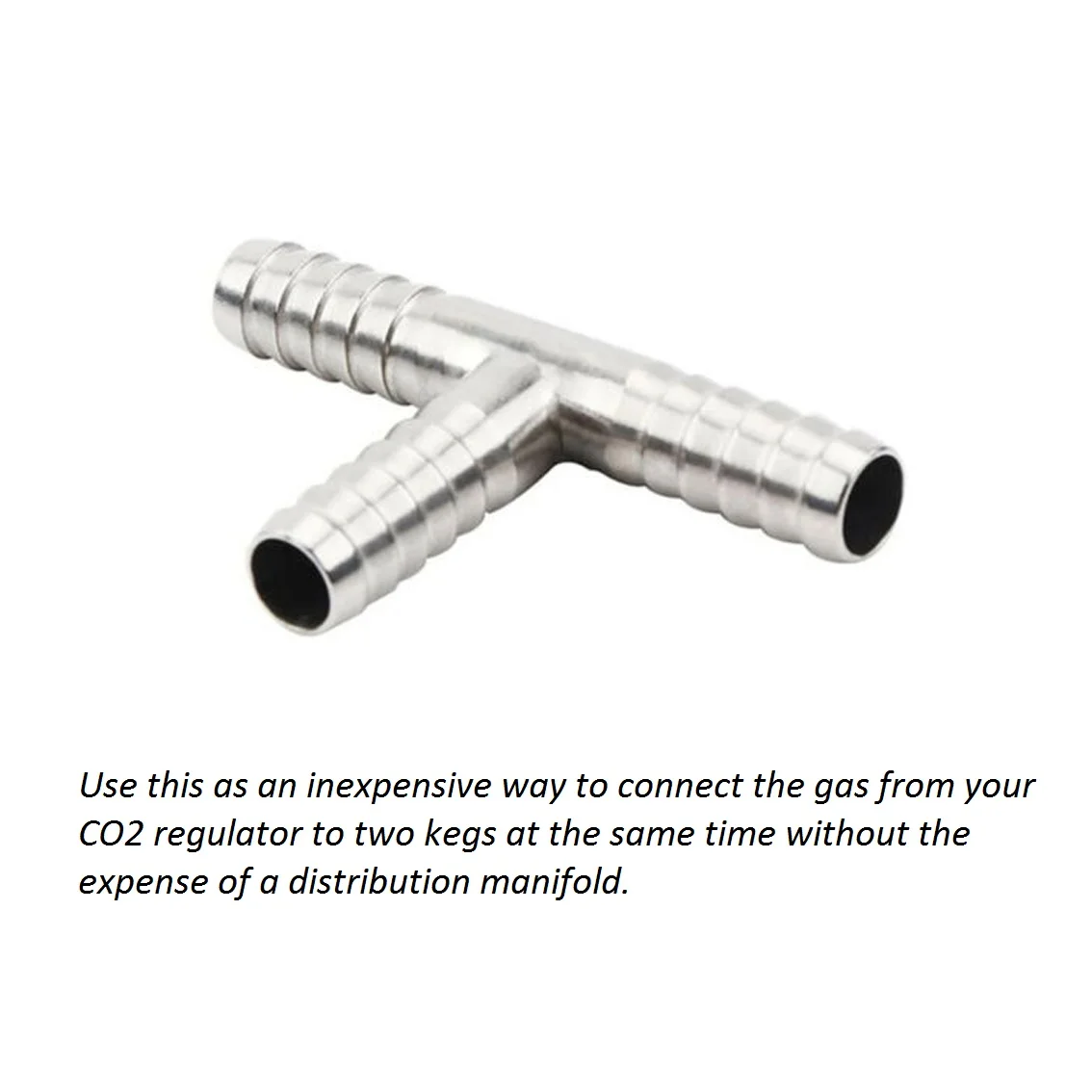 Brewing accessories 5/16 inch stainless steel Barb hose tee pipe fitting 3 Way T Fitting Thread Gas Fuel Water Air