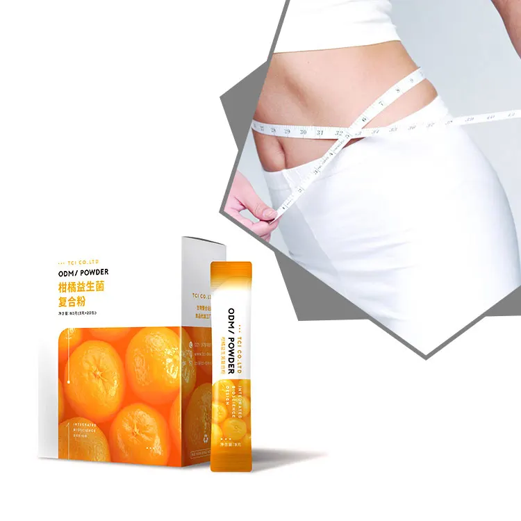 Hot Selling 15 Billion Bacteria Citrus Probiotic Powder for Muscle Gain and Fat Reduction