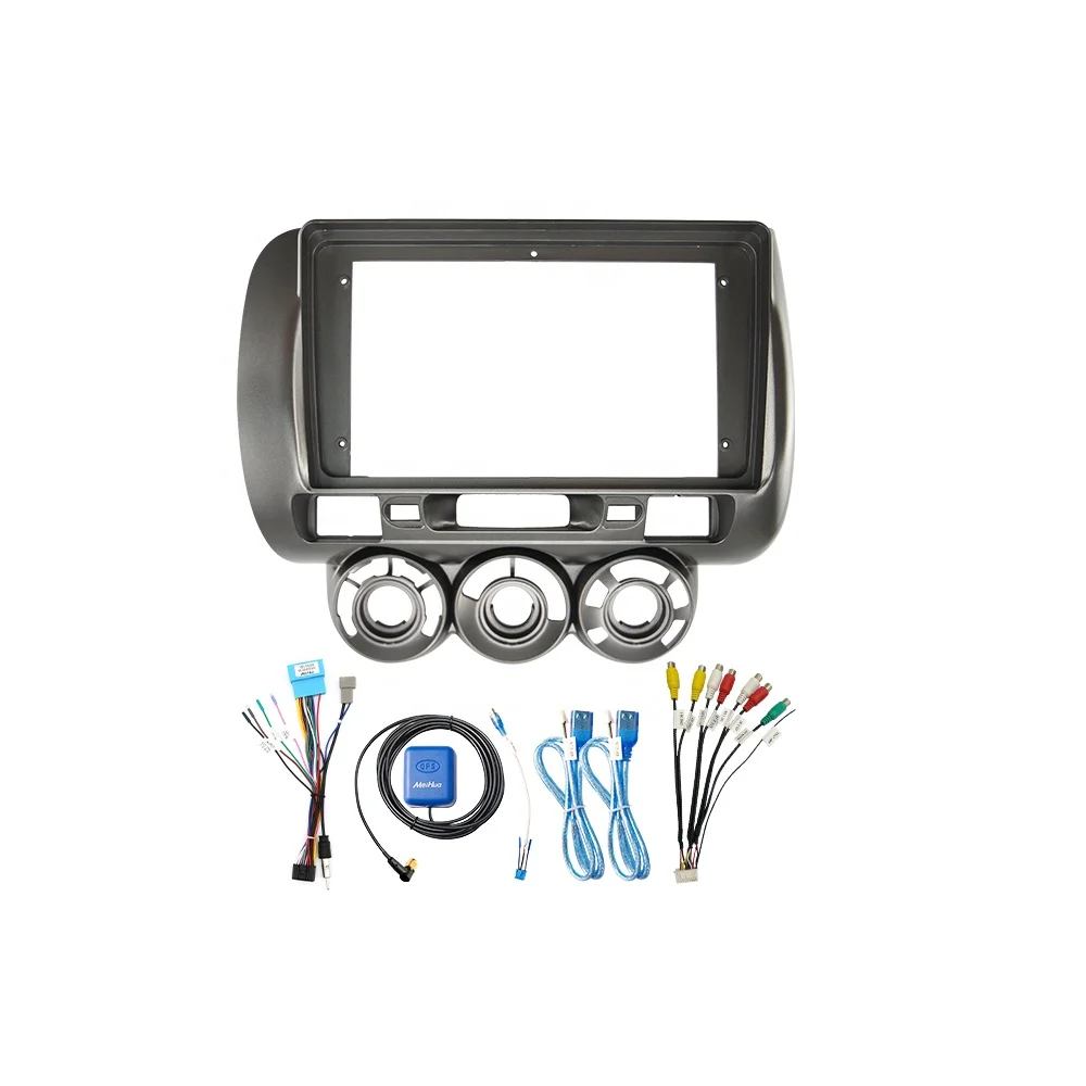 Meihua Car DVD Frame Kits for Honda Fit Jazz 2004-2007 LHD with Cable Wiring Harness other auto parts