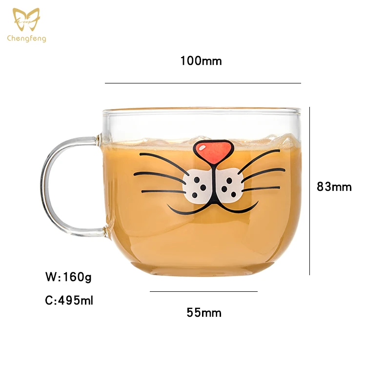 Custom  coffee mugs with amazing logo latte cup glass beer cup all capacity choice OEM glass milk cup