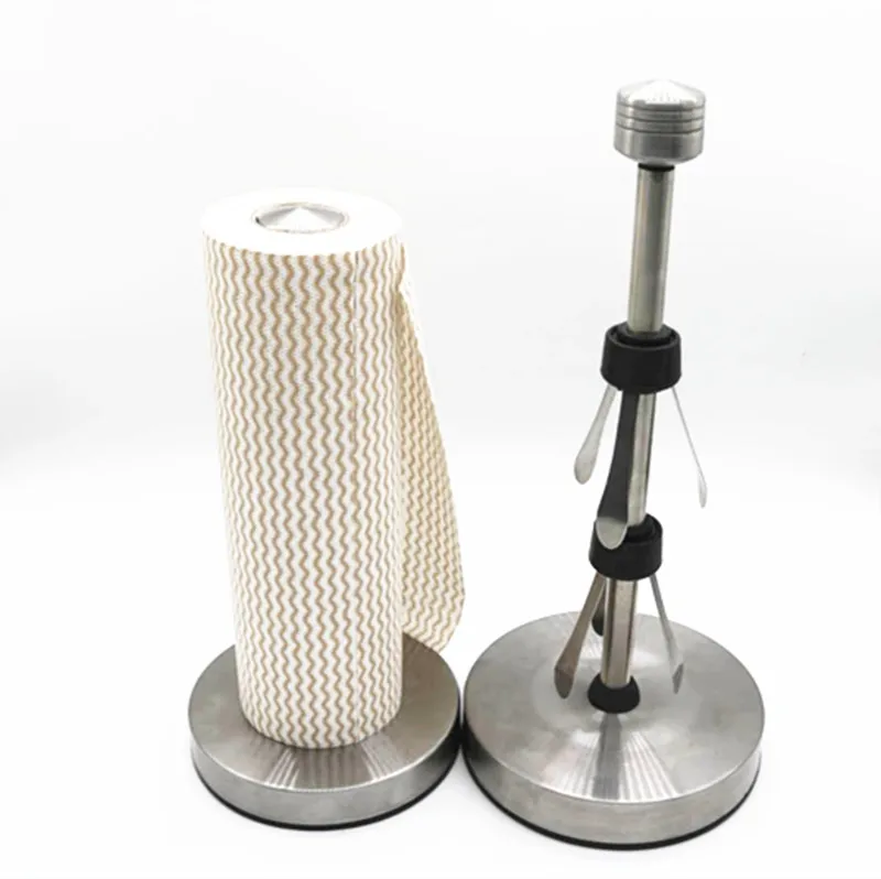 Paper Towel Holder Countertop, Standing Paper Towel Roll Holder for Kitchen Bathroom, Paper Towel Holder Stand with Weighted