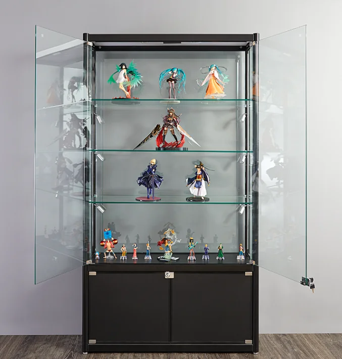 factory direct Metal frame Model car glass display cabinet showcase for toy