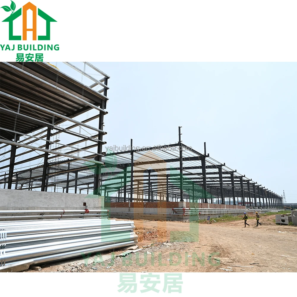 Сборный склад стальной конструкции сборный промышленный каркас из углеродистой стали OEM ODM высокопрочный Коммерческий корпус