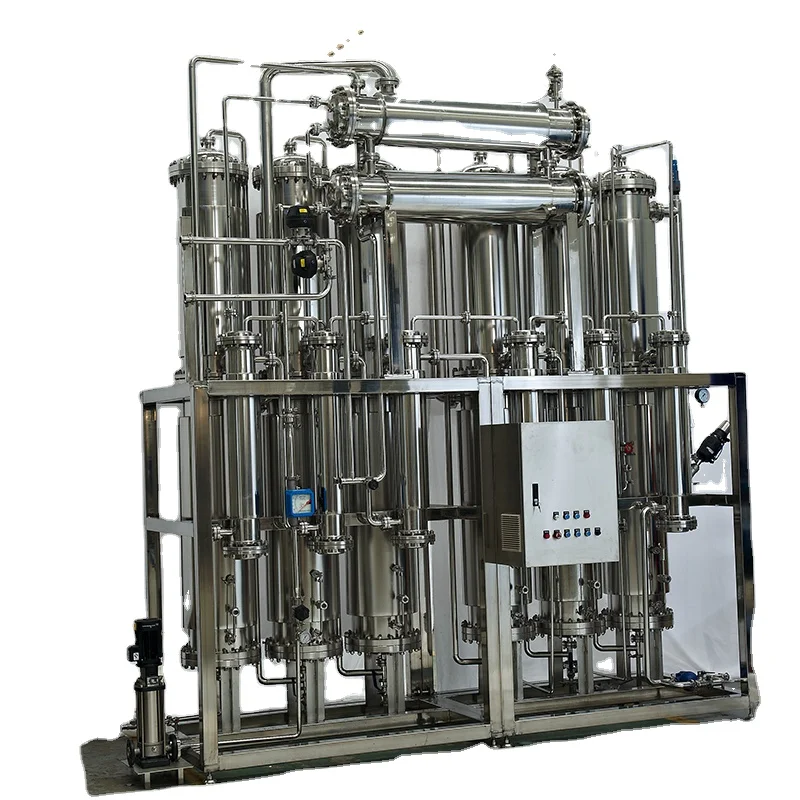 Multi-effect water distiller for pharmaceutical use