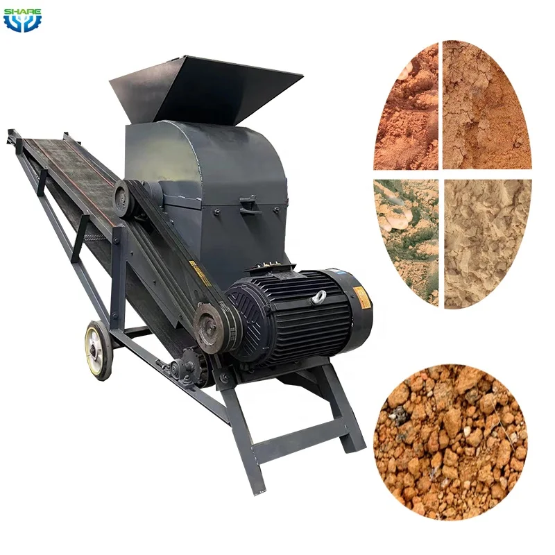 Automatic Sand Crusher Machine Soil Hammer Crusher Soil Ultrafine Plant Machine Herbal Grain Soil Crusher Machine