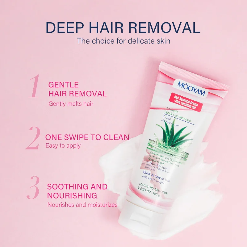 Painless Permanent Hair Removal Cream Stop Hair Growth Depilatory Mild Body Legs Armpit Aloe Vera Hair Removing Cream