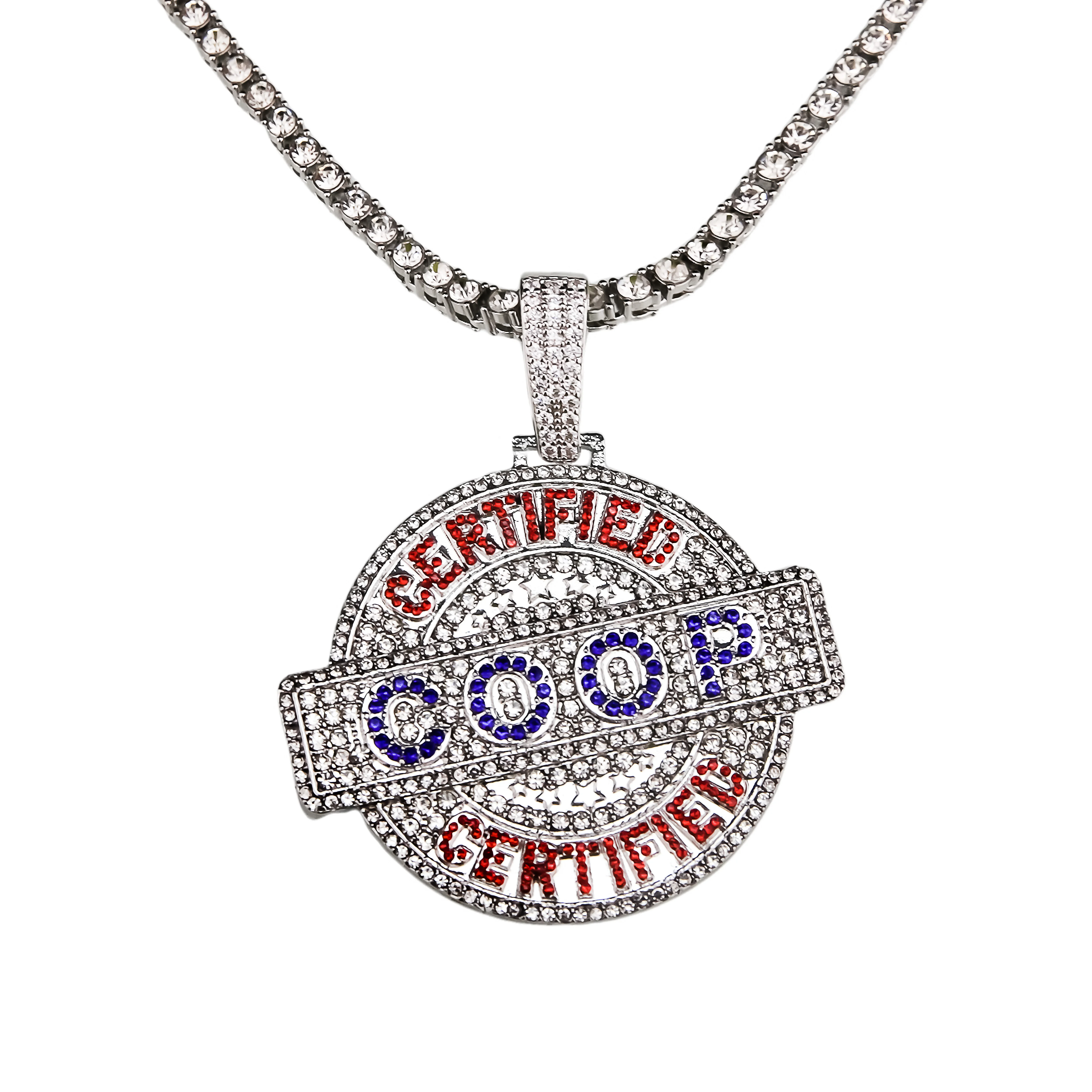 Custom Hip hop Iced Out Big Memory Pendants Necklace Spinning Necklace Hip Hop Letter Pendant
