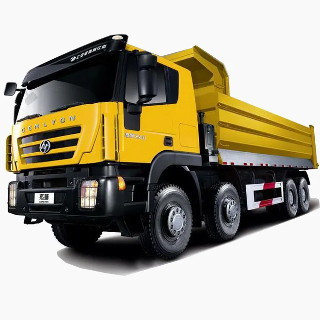 China HY Genlyon 420HP 390HP 10x8 8x4 heavy truck tipper dump truck for sale
