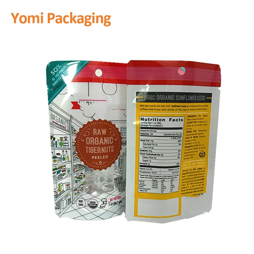 Resealable Stand Up Ziplock Pouch Plastic Snack Mango Dried Fruit Package Pouch doypack