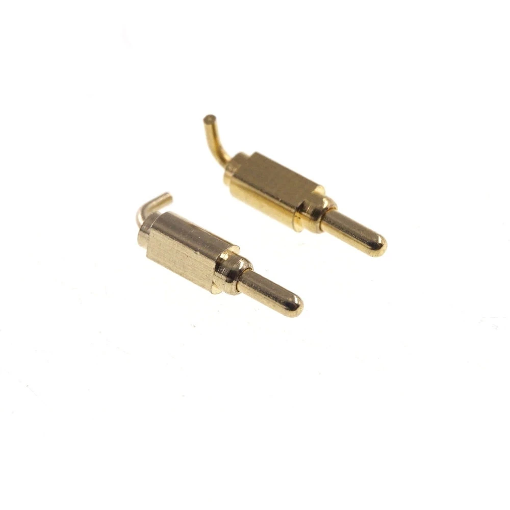 Spring Loaded Pogo Pin Connector Single Pin 7.0 MM Height PCB Right Angle 90 Degree Through Holes Horizontal