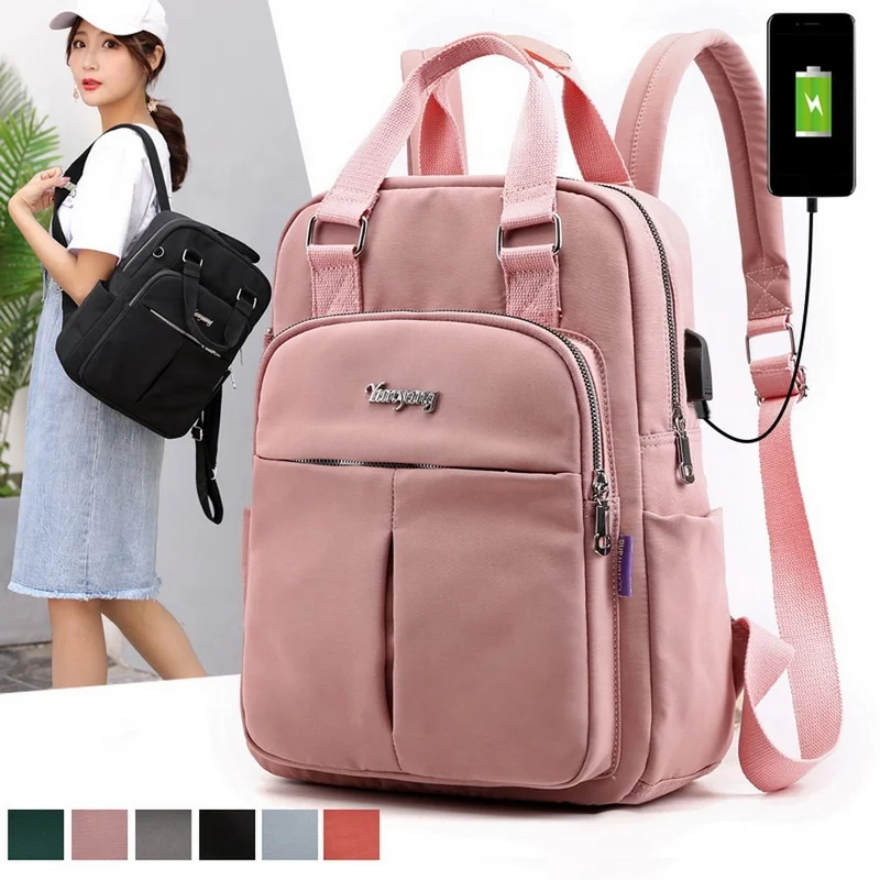 Custom Business Sporty Travel Waterproof Laptop Backpack Womens Multi-Color Other Backpack With Usb Charging Port Bag