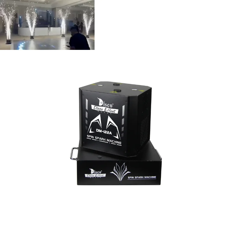 Romantic effect double flower rotating cold spark firework machine