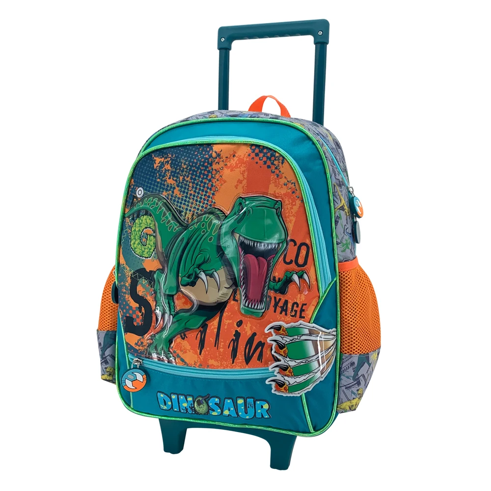 
oxford 3D Luggage trolley bag kids Trolley Backpacks for school 