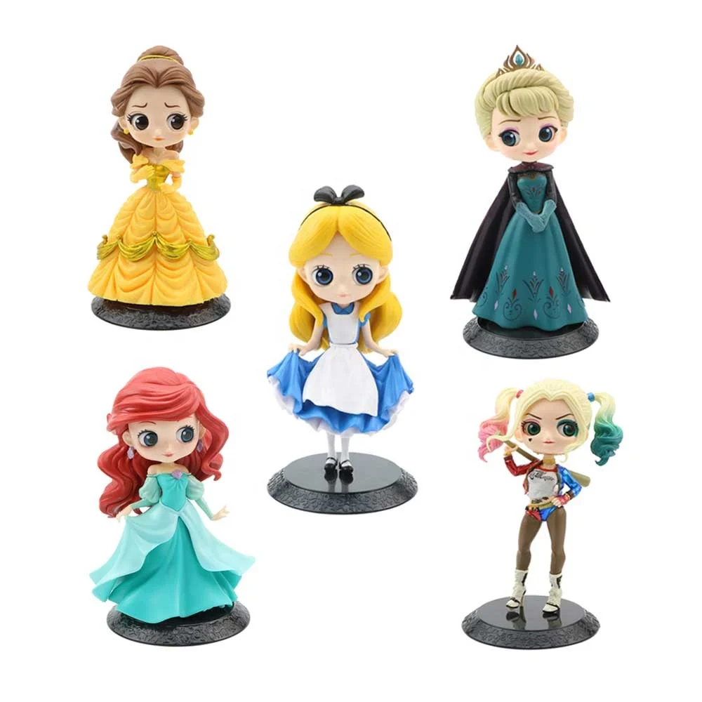 Beautiful Princess Series Figures Toy Alice Cinderellas Elsa Sophia Anna Jasmine Princess Action Figure For Kids Gifts