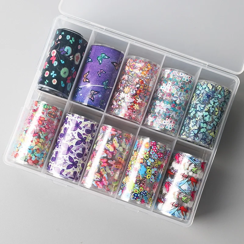 
Nail Beauty Design Starry Sky Transfer Butterfly Flower Nail Art Foil Stickers Decals 