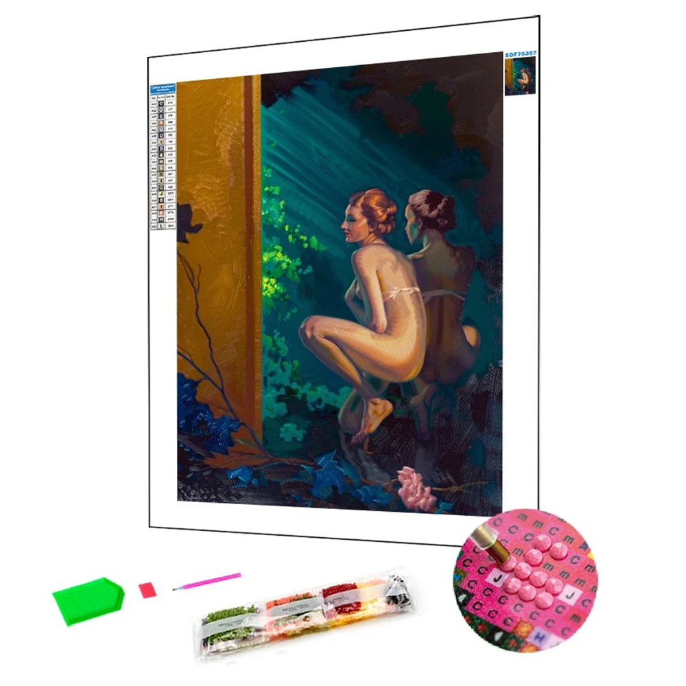 Best Price Nude Portrait Diamond Painting 5D DIY Diamond Mosaic Rhinestone Painting Handicraft For Home Decor Gift