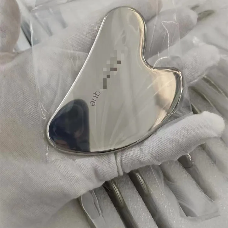 Private label Stainless Steel Gua Sha roller  Facial Tools Guasha for Face Metal Gua Sha roller with Custom box
