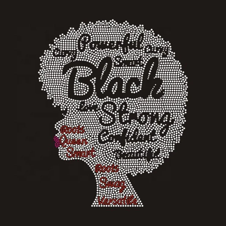 Fashion Girl Rhinestone  Jewels Crystal heat transfer for tshirt