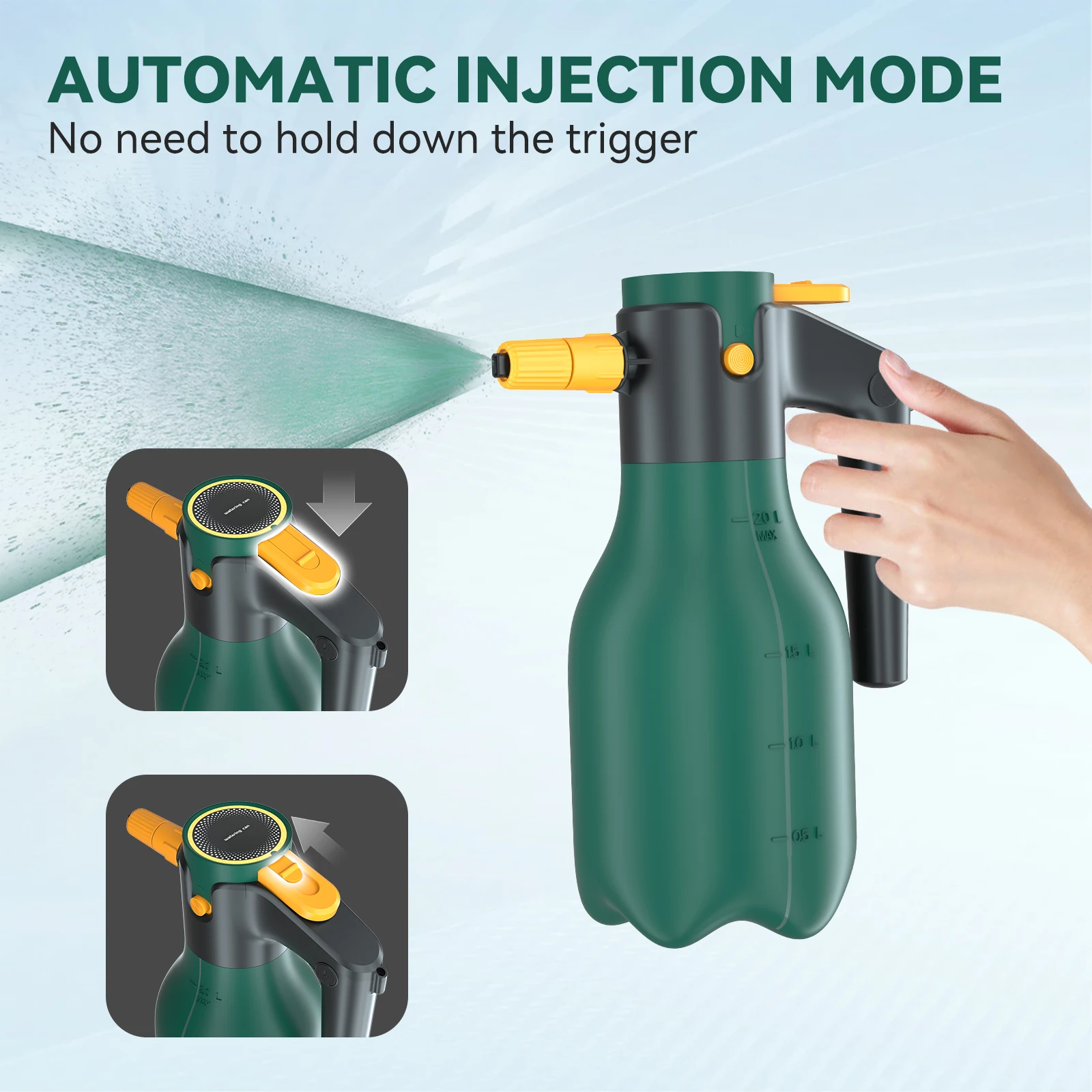 High Pressure 2L Hand Pump Foam Sprayer And Electric Foam Cannon Snow Foam Car Wash Spray Bottle Car Window Cleaning