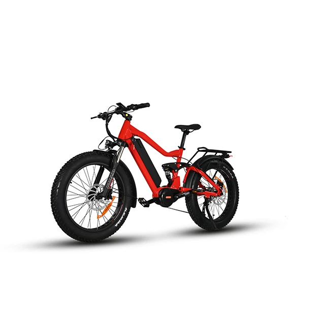 Long range electric bike mountain bicycle full suspension  fat tyre bicycle  mid drive bafang motor  e bike