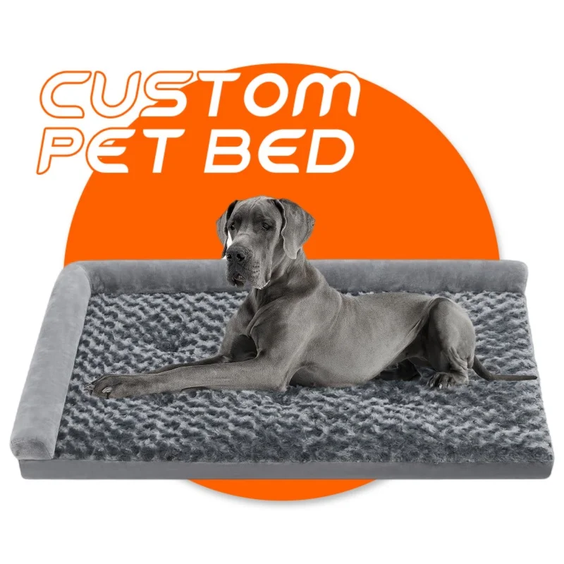 Custom luxury orthopedic pet dog bed large sized xl giant wholesale eco friendly memory foam pet dog sofa bed