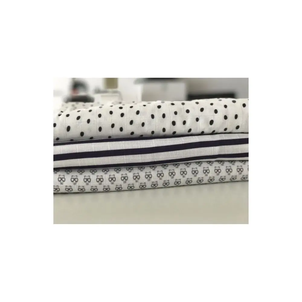 Муслиновая ткань с цифровым принтом на заказ, 100% хлопок, марля, детская одежда, детская одежда, шитье одеяло