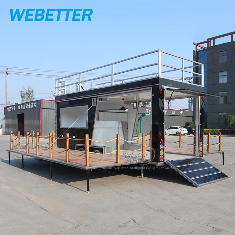 Двухэтажный мобильный бар из нержавеющей стали грузовик для пива еды продуктовый магазин кейтеринг 2-этажный трейлер караван продажи