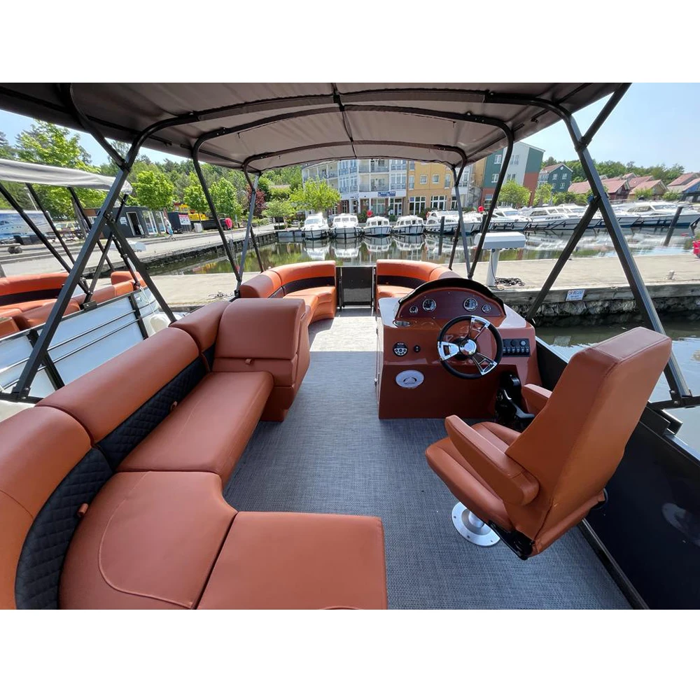 Shipyard Aluminum Pontoon Deck Boat for Lake and River with Good Price