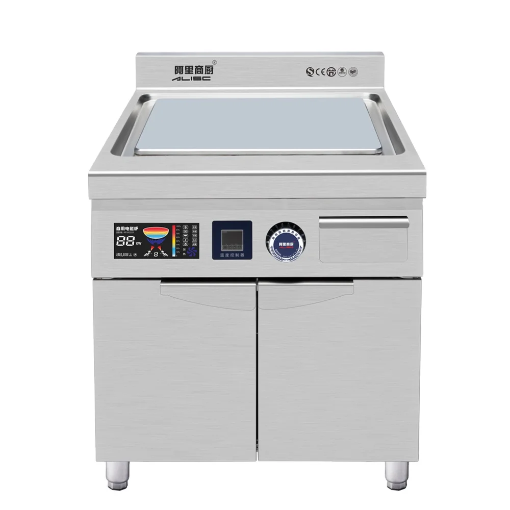 Commercial Hotel Restaurant Kitchen Equipment Stainless Steel flat plate table top griddle counter top grill with feet