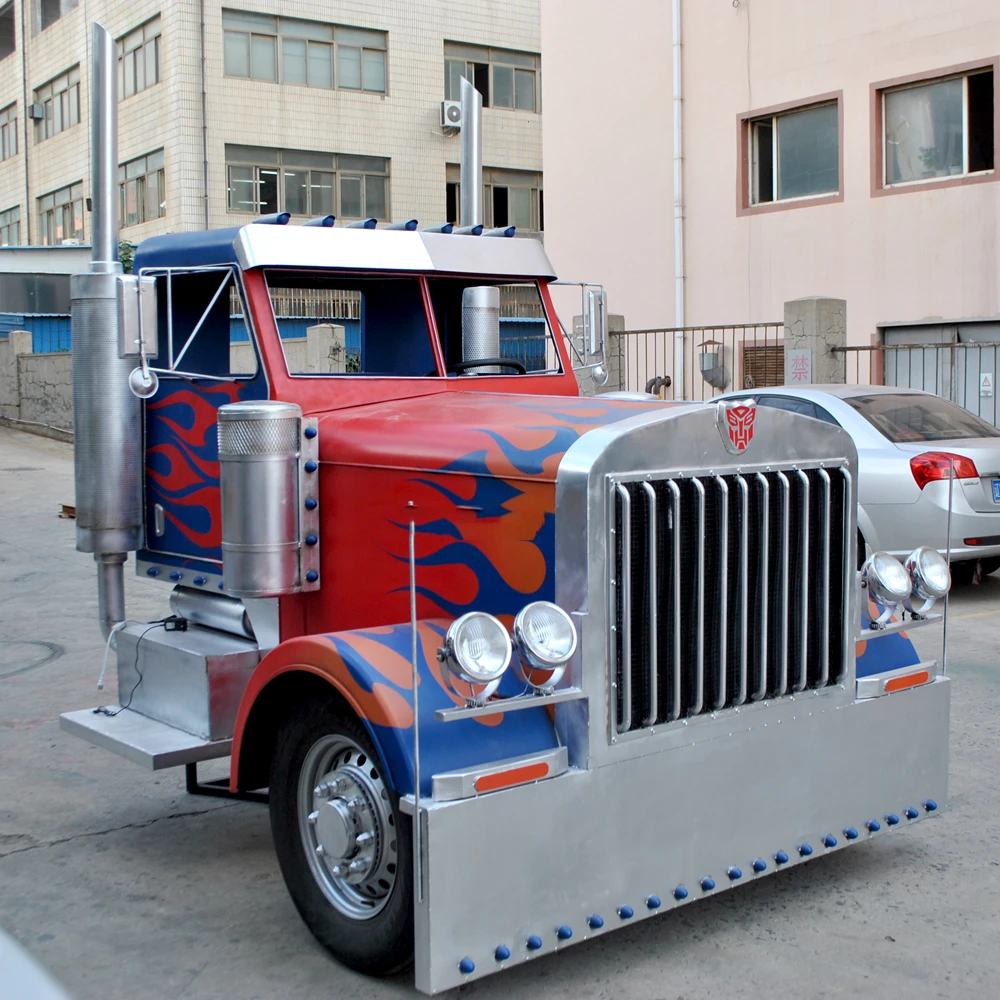 Железная художественная Ретро Автомобильная головка Трансформеры Optimus Prime модель головы грузовика Большой Бар Отель торговый центр украшение