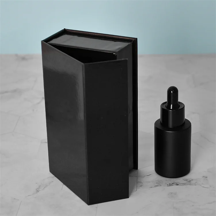 Customized 1oz 2oz 3oz 4oz Serum Essential Oil Glass Dropper Bottle with Paper Box Tube for Cosmetic Packaging
