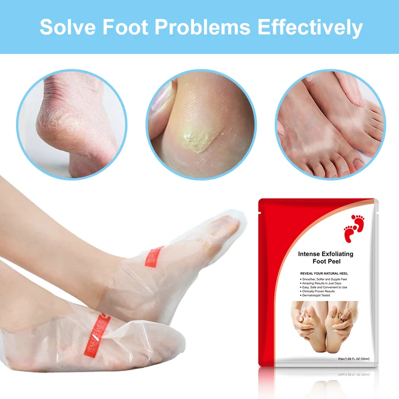 2021 new high quality peel off exfoliating skin care feet foot mask