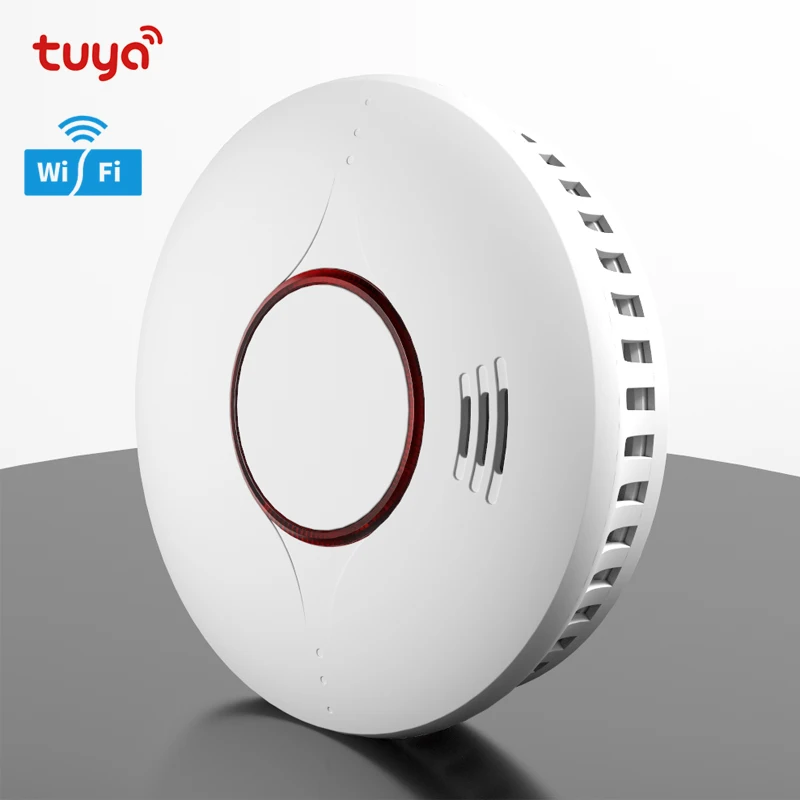 Photoelectric Tuya Fire Alarm Smoke Detector Replaceable Battery Intelligent Smoke Detector