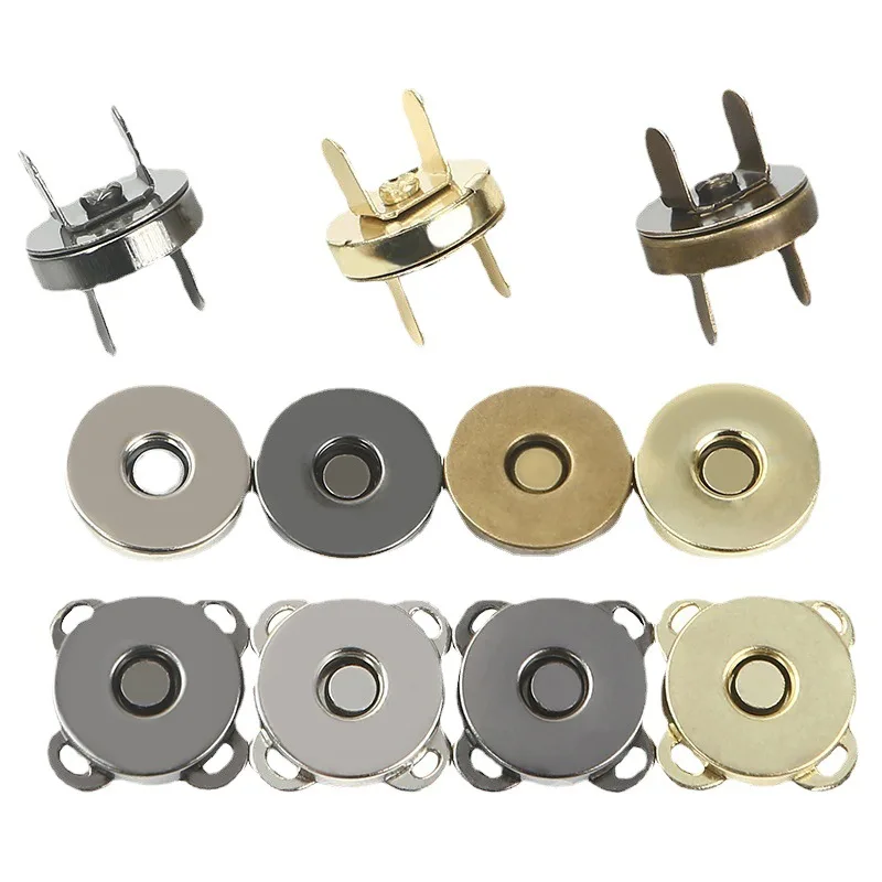 14mm 4 Color Magnetic Button Clasps Snaps Fastener Clasps Button Knitting Buttons Sets for Sewing, Craft, Purses, Leather Bags