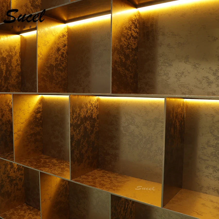 Sucel Steel Cad Drawing Customization Decor Stainless Steel Kitchen Cabinets Art Stainless Steel Furniture