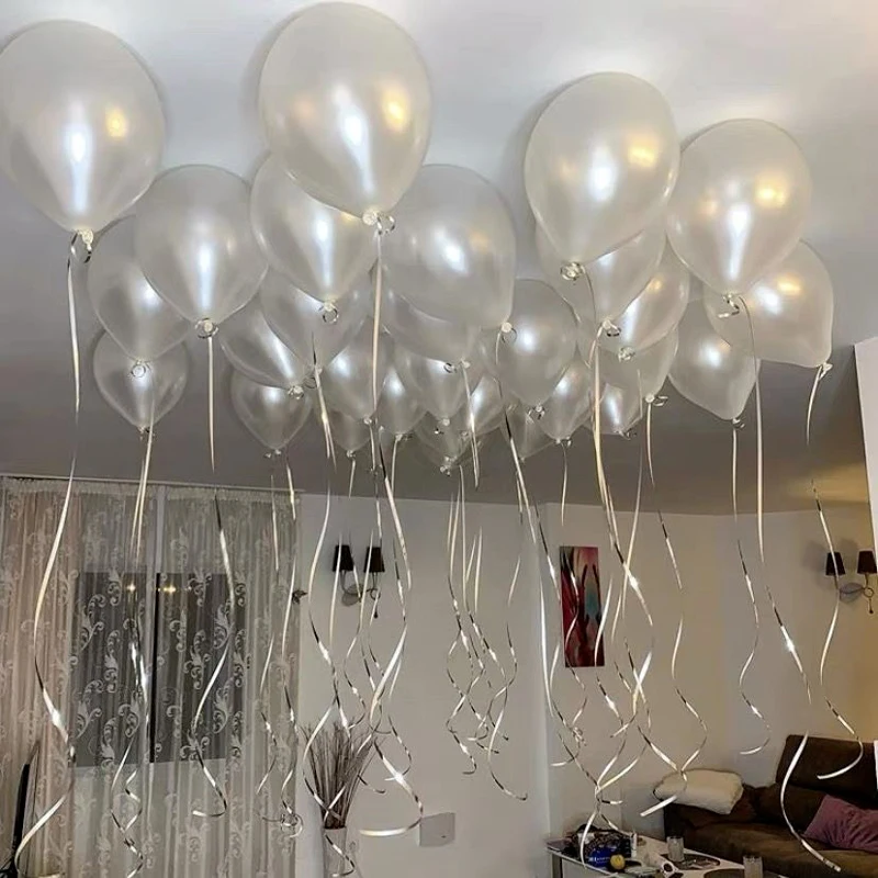 Круглые латексные воздушные шары 5, 10, 12, 18 дюймов, с жемчугом