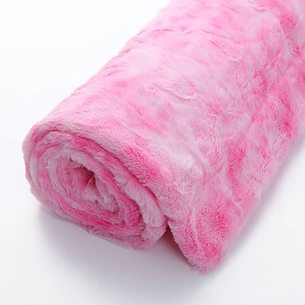 Hot Selling Factory Direct Cheap Thick Warm Tie Dye Plush Sherpa Fleece Safa Bed Throw Blanket