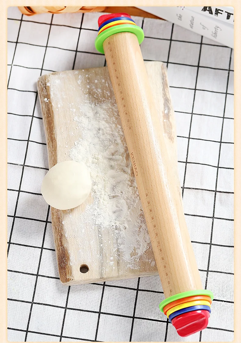  Качество еды изготовленный на заказ кухонный diy Инструменты для выпечки тортов с помадной начинкой декоративная форма антипригарным Регулируемый Деревянная Скалка