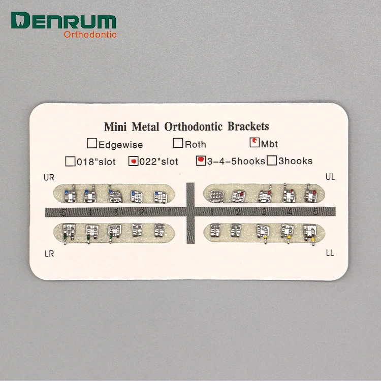 Dental Orthodontic Monoblock Mim Metal Roth Braces Brackets