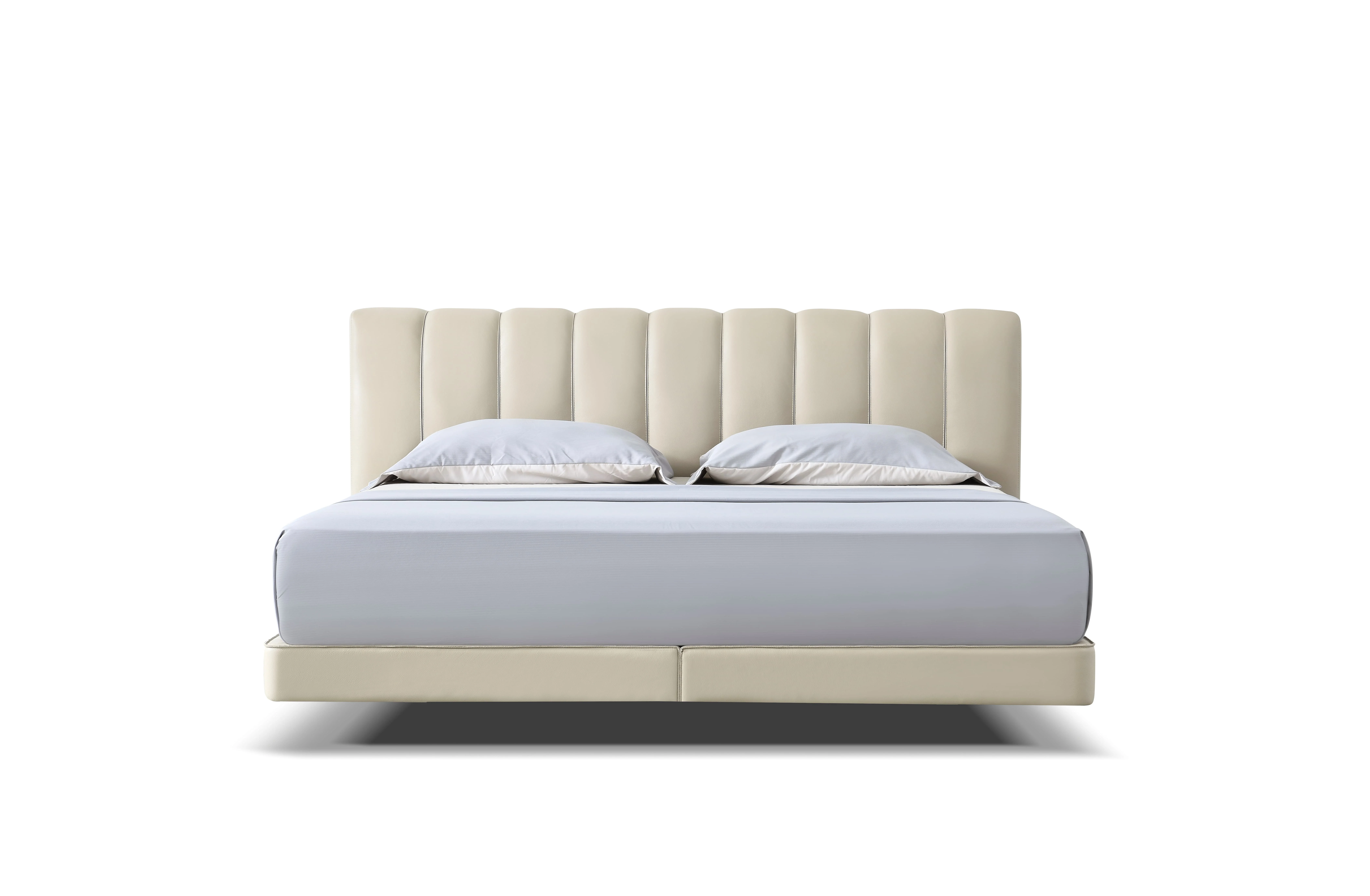 Customizable Large Modern Luxury Soft Artificial Leather Bed Floating Visual Effect Furniture Home Office Bedroom Apartment