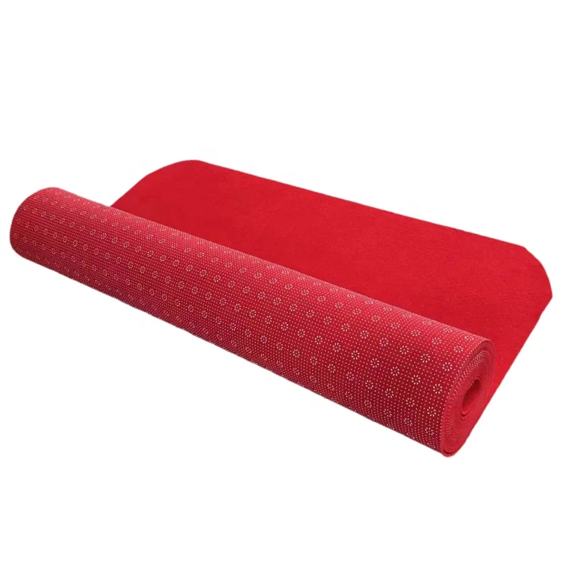 Manufacturers Custom Pattern 260 Gram Plum Anti-slip Mat Felt Cloth Dot Non-woven Non-slip Particle Cloth Drop Plastic Cloth