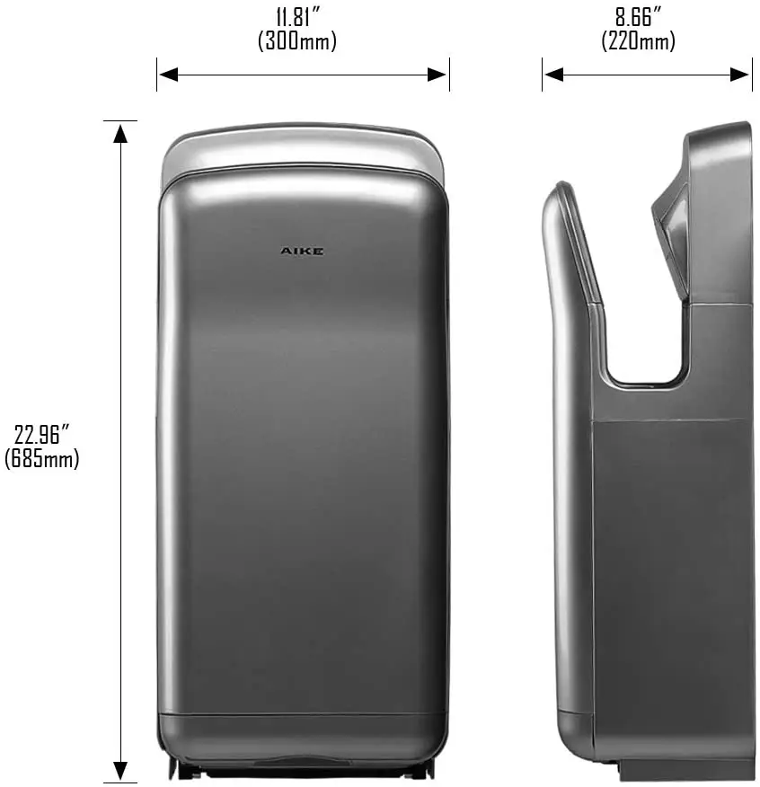Electrical Hands Free Commercial Infrared Sensor Wall Mounted Hand Dryer High Speed Jet Air Hand Dryer Body Sensor Electric 1850