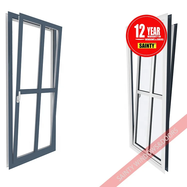 NFRC Aluminium Grill Window Swing Window With Indoor Opening Thermal Break Sound Insulation